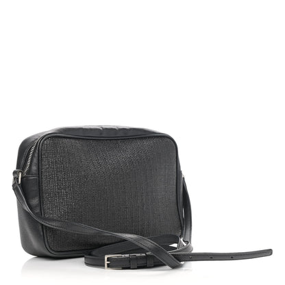 Saint Laurent Raffia Canvas Monogram Lou Camera Bag Black 2 of 11