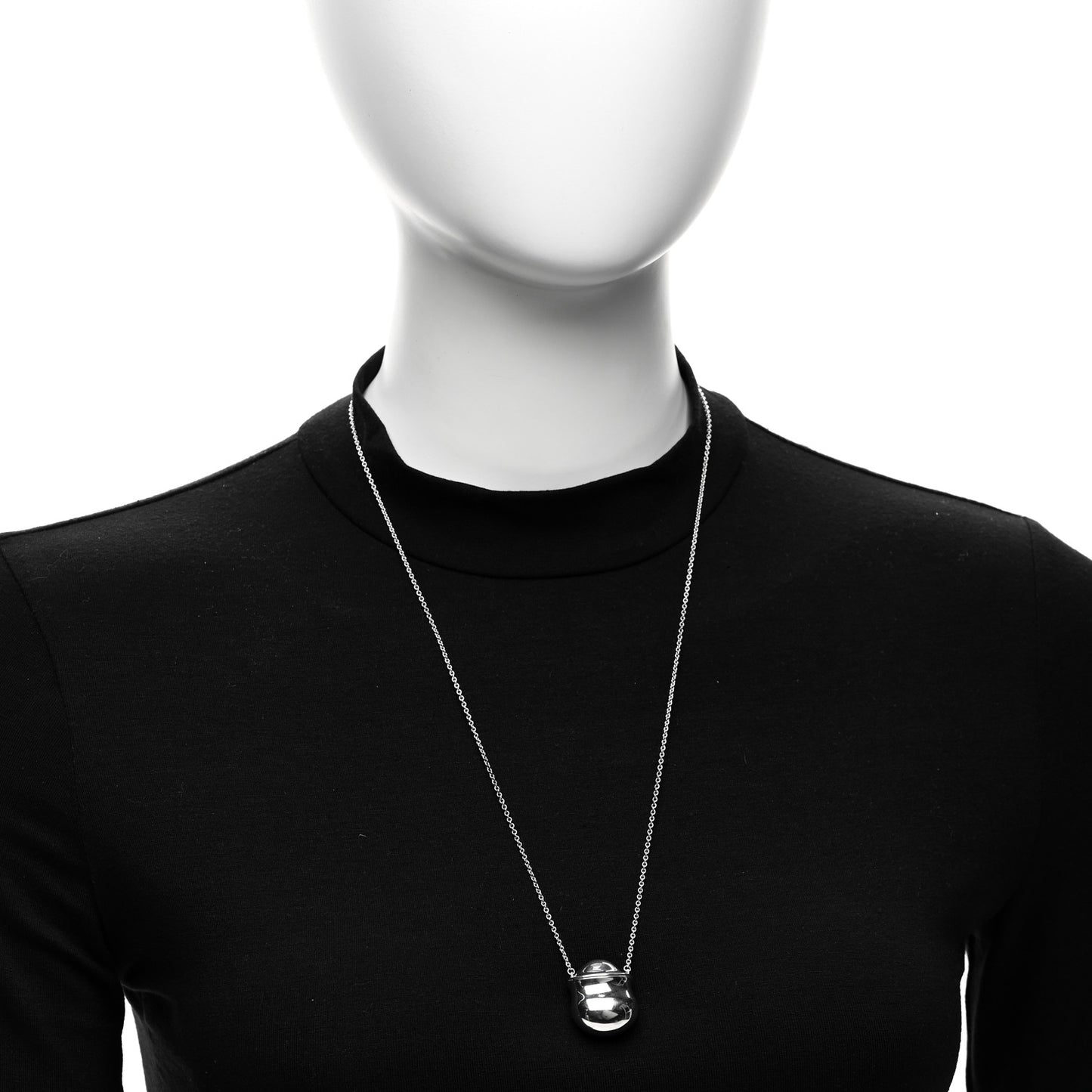 Sterling Silver Elsa Peretti Bottle Inro Pendant Necklace