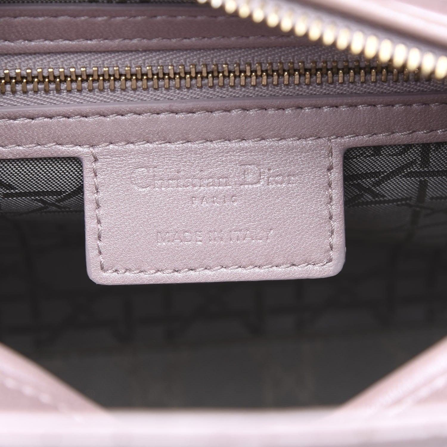 Christian Dior Pearly Lambskin Cannage Medium Lady Dior Lotus 7 of 14