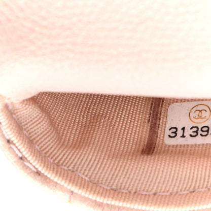 Chanel Iridescent Caviar Quilted Pearl On Top Coin Purse With Chain Light Pink 8 of 13