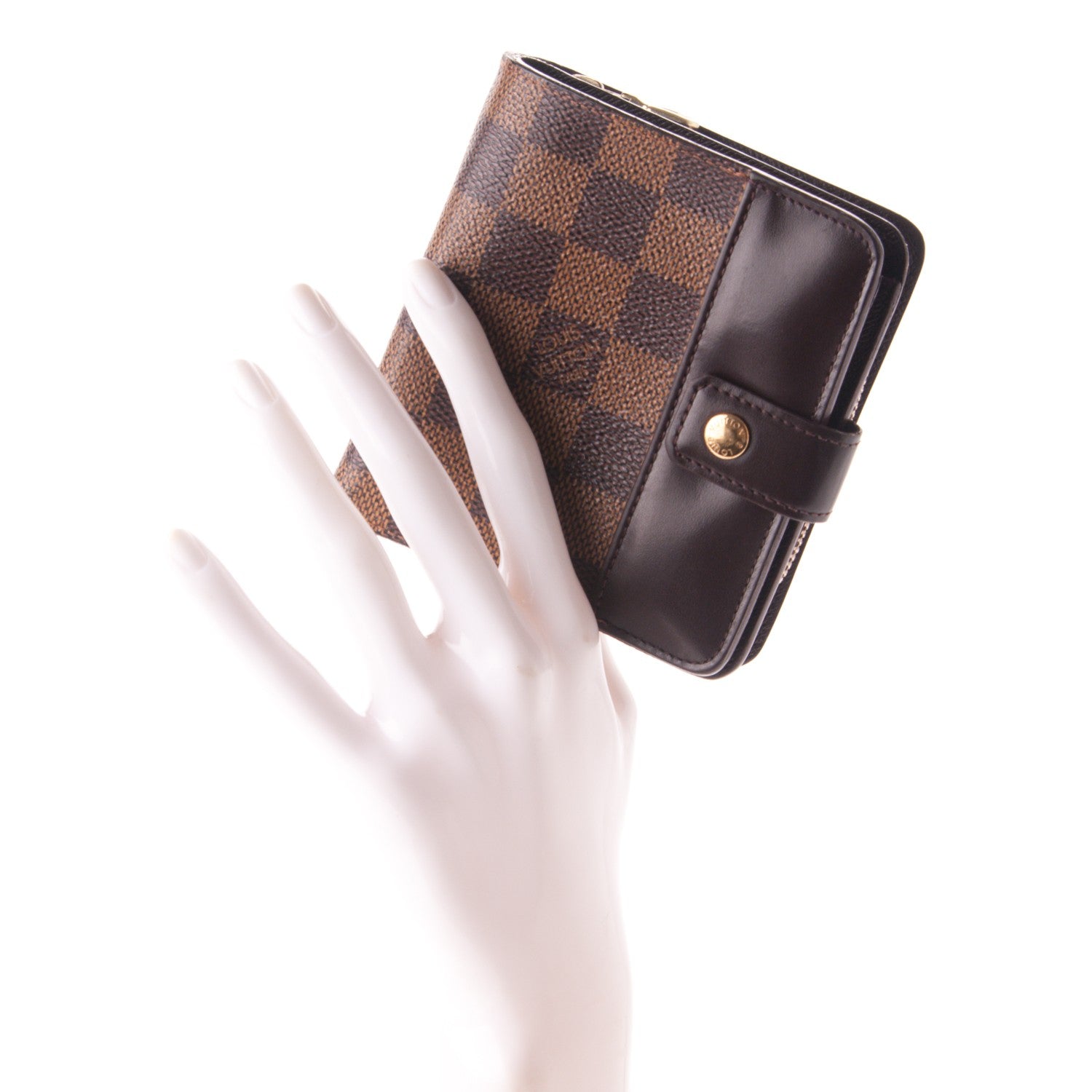 Louis Vuitton Damier Ebene Zippe Zipped Compact Wallet 2 of 7