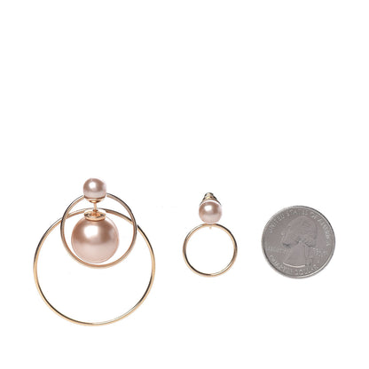 Christian Dior Pearl Mise En Dior Tribal Hoop Earrings Pink 2 of 4
