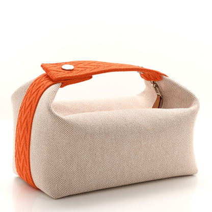 Hermes Canvas Small Bride-A-Brac Pouch Natural Orange 3 of 6