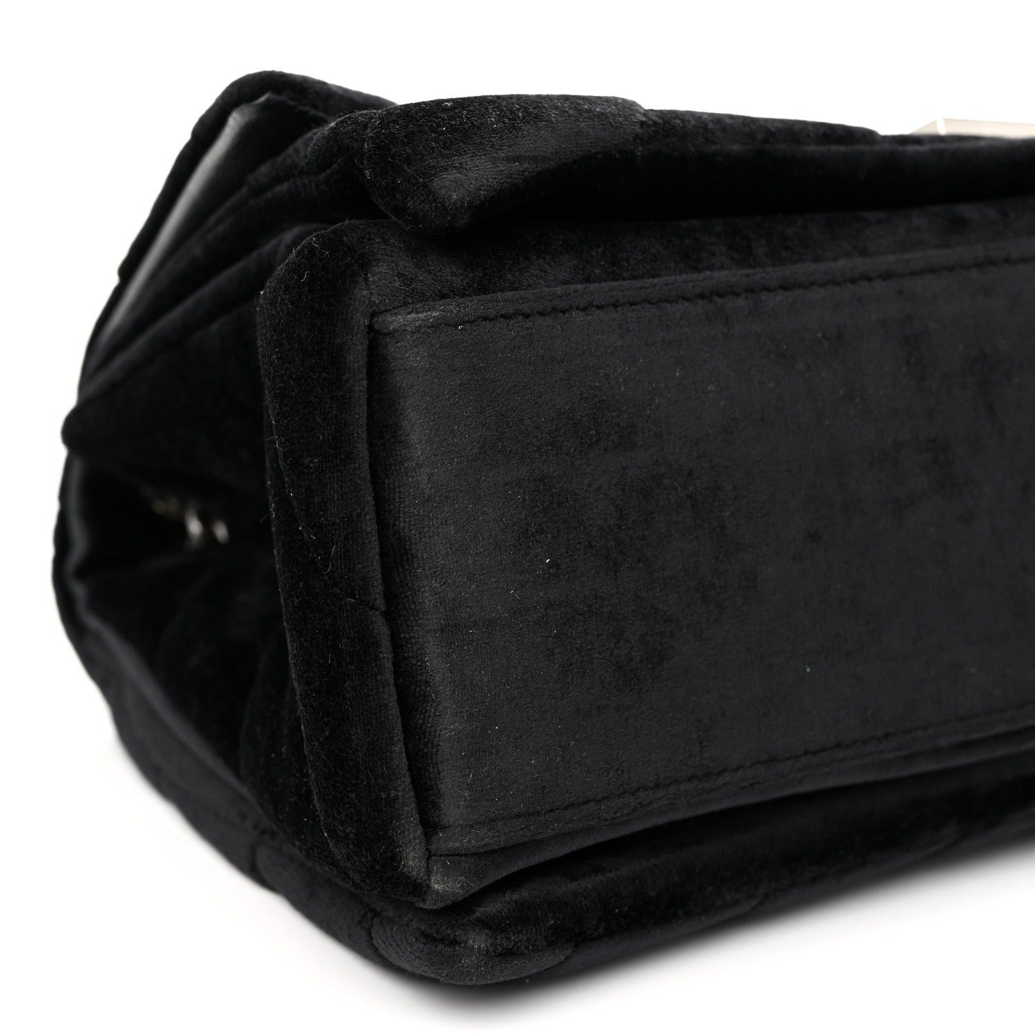 Balenciaga Crushed Velvet Quilted Medium Crush Chain Bag Black 8 of 9