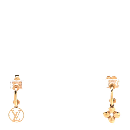 Louis Vuitton Brass Blooming Earrings Gold 1 of 4