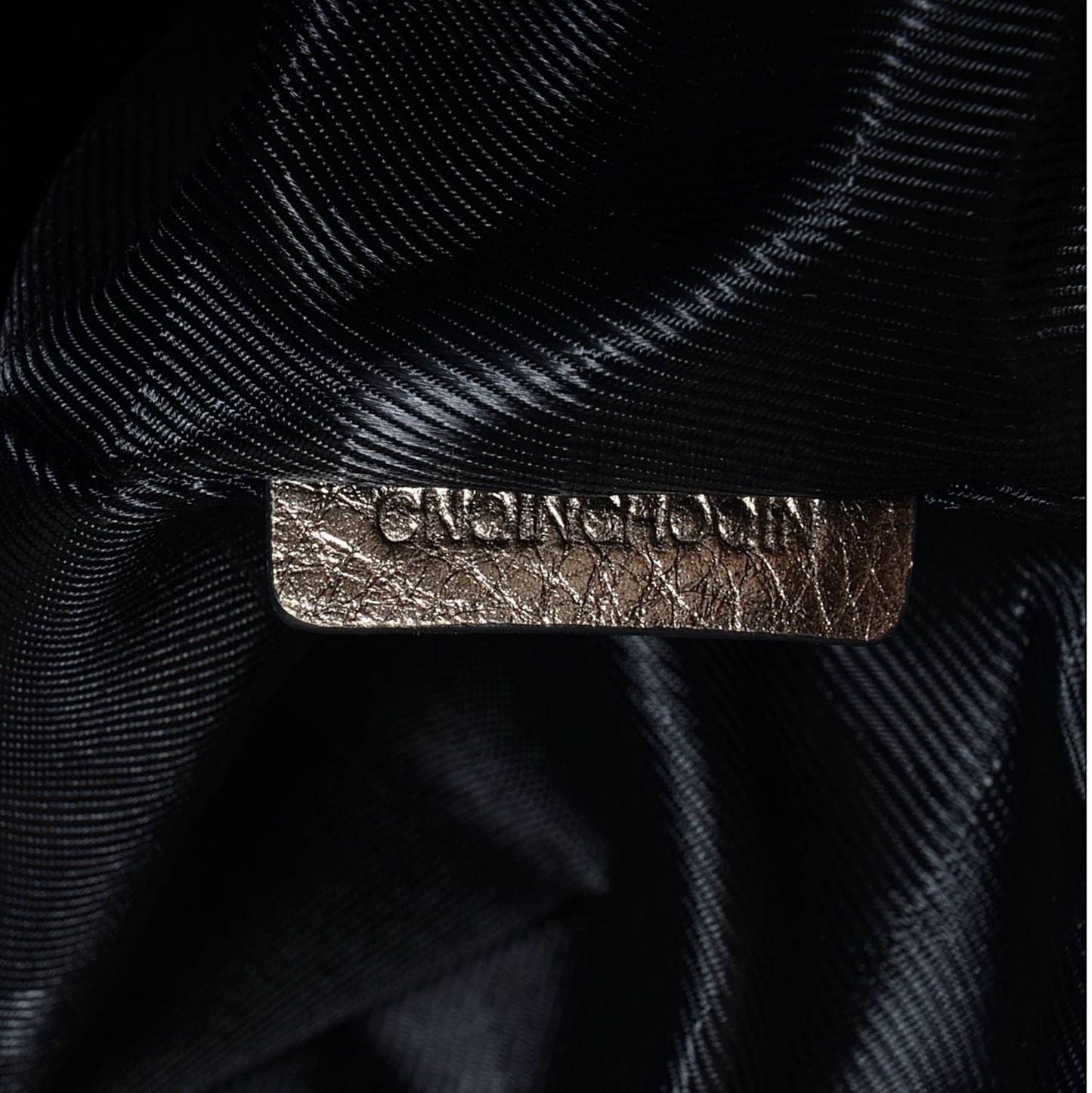 Leather Shimmer Check Tote