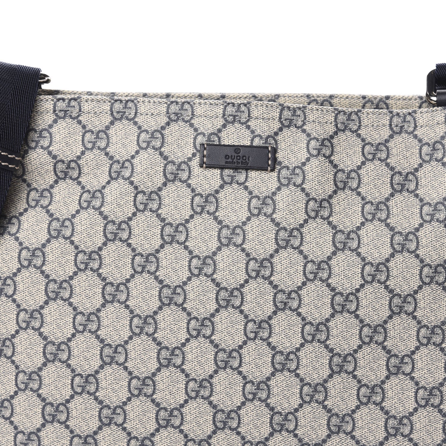 Gucci GG Plus Monogram Large Flat Messenger Bag Beige Blue 8 of 10