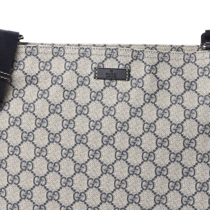 Gucci GG Plus Monogram Large Flat Messenger Bag Beige Blue 8 of 10