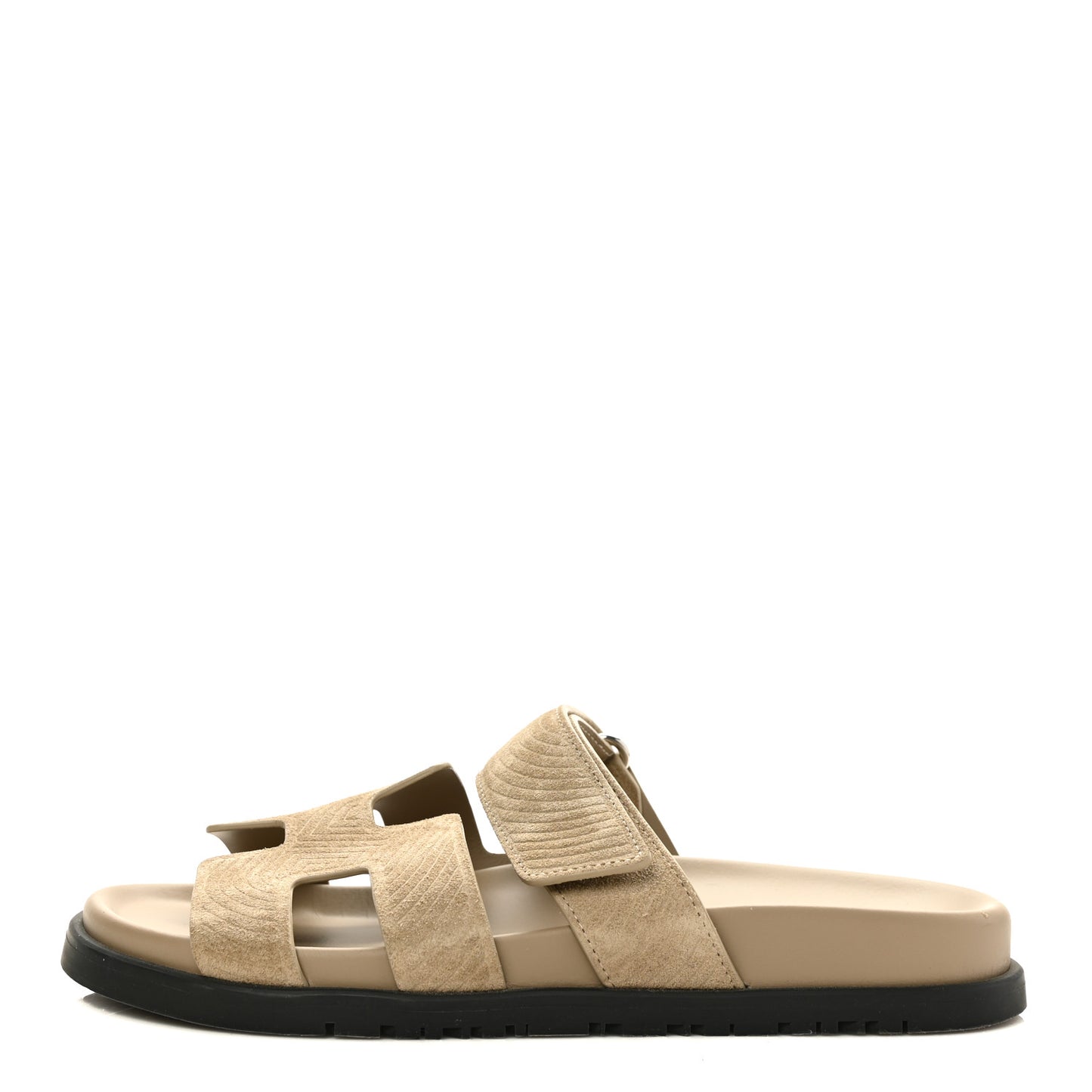 Suede Goatskin Chaine d'Ancre Womens Chypre Sandals 37 Beige Sable