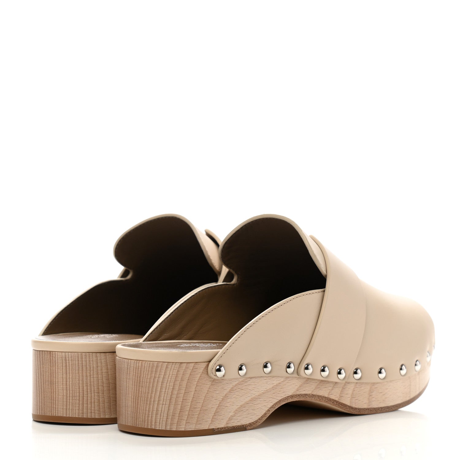 Hermes Calfskin Calya Mules 38 Hetre 4 of 10