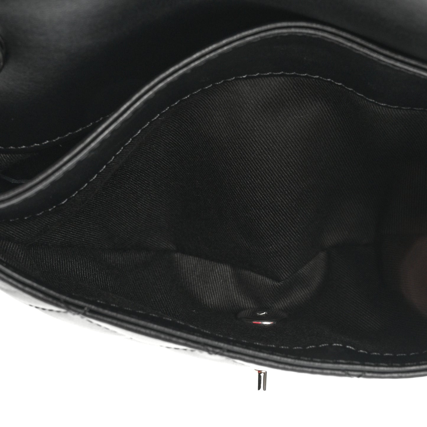 Calfskin Quilted CC Uniform Flap Belt Bag Black