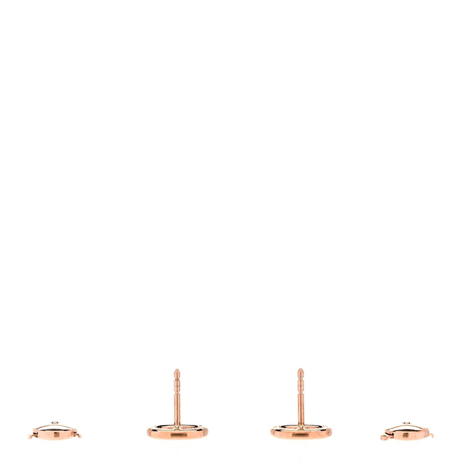 Hermes 18K Rose Gold TPM Farandole Stud Earrings 4 of 5