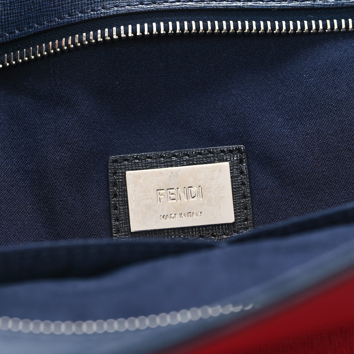 Fendi Vitello Elite Cuoio Monster Buggies Medium Roll Tote Mattone Black Multicolor Lavagna 6 of 12