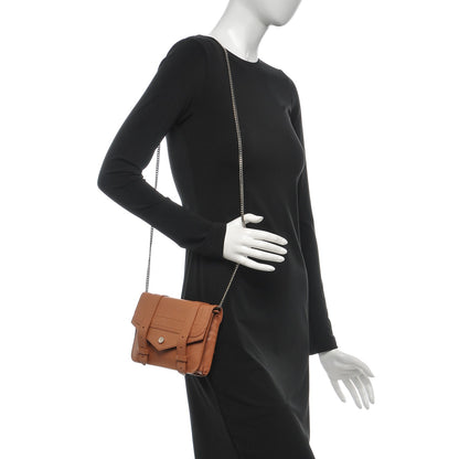 Proenza Schouler Lambskin PS1 Large Chain Wallet Saddle 2 of 6