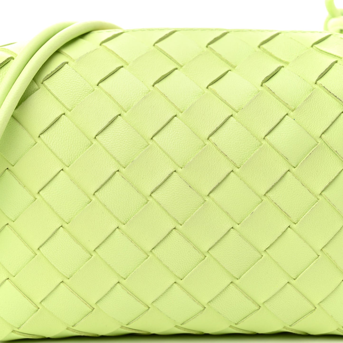 Nappa Intrecciato Mini Loop Camera Bag Fennel