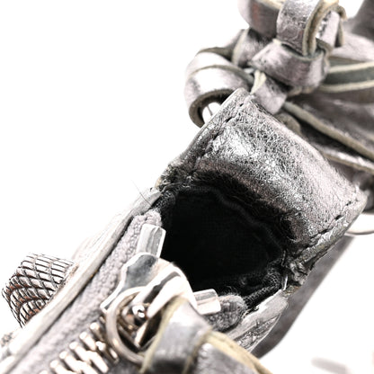 Balenciaga Metallic Agneau Arena Le Cagole Shoulder Bag XS Silver 12 of 14