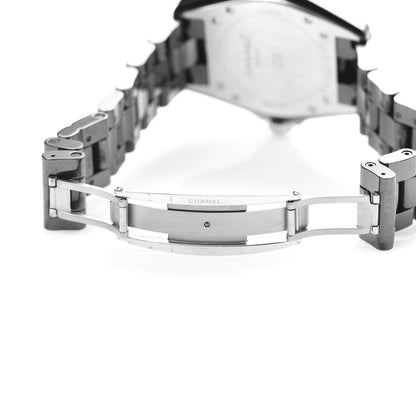 Chanel Stainless Steel Ceramic Diamond 38mm J12 Quartz Watch Black 5 of 5