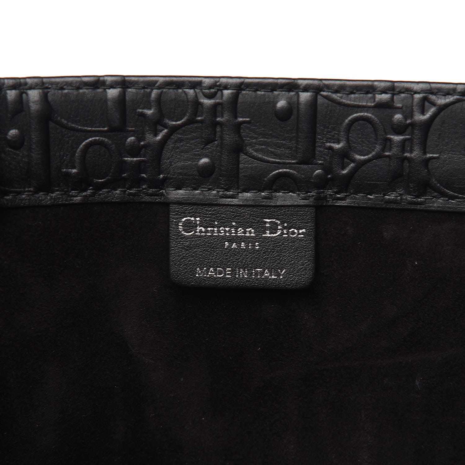 Christian Dior Oblique Calfskin Embossed Book Tote Black 6 of 9