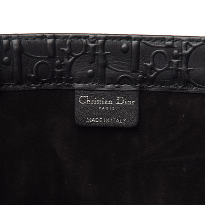 Christian Dior Oblique Calfskin Embossed Book Tote Black 6 of 9