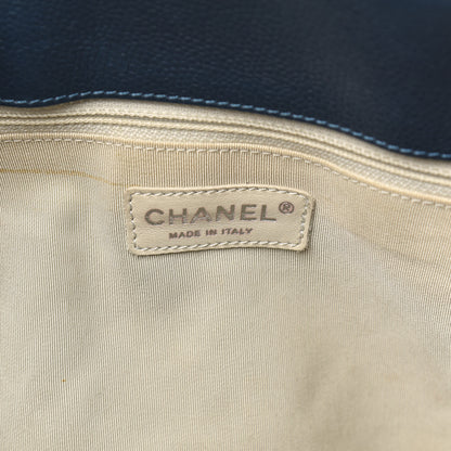 Chanel Caviar Quilted Grand Shopping Tote GST Dark Blue 7 of 15