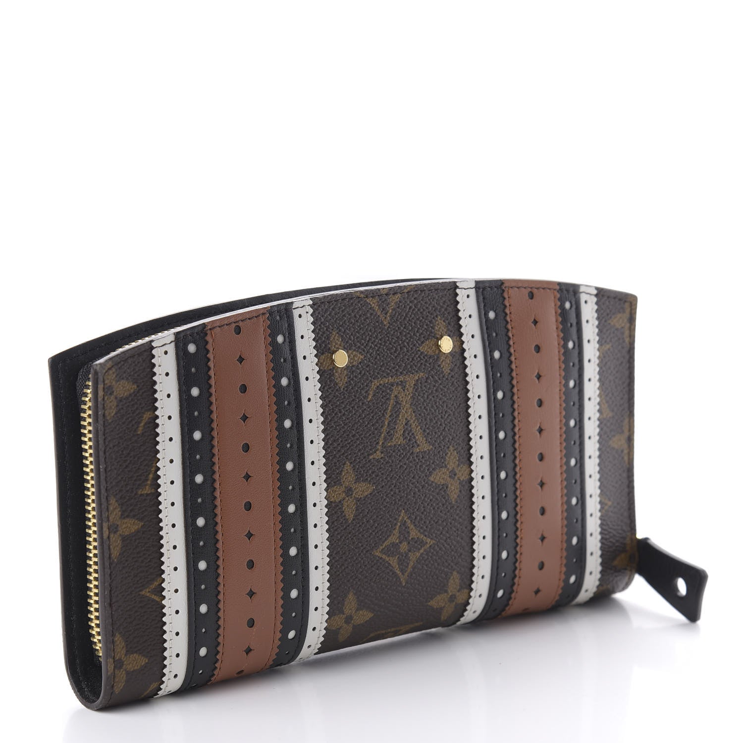 Louis Vuitton Monogram Brogue Steamer Zippy Wallet Brown 3 of 10