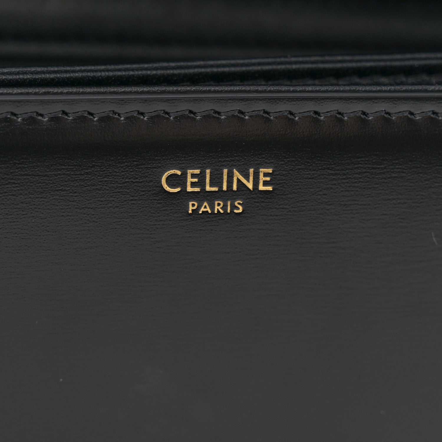 Celine Shiny Calfskin Medium Triomphe Black 6 of 11