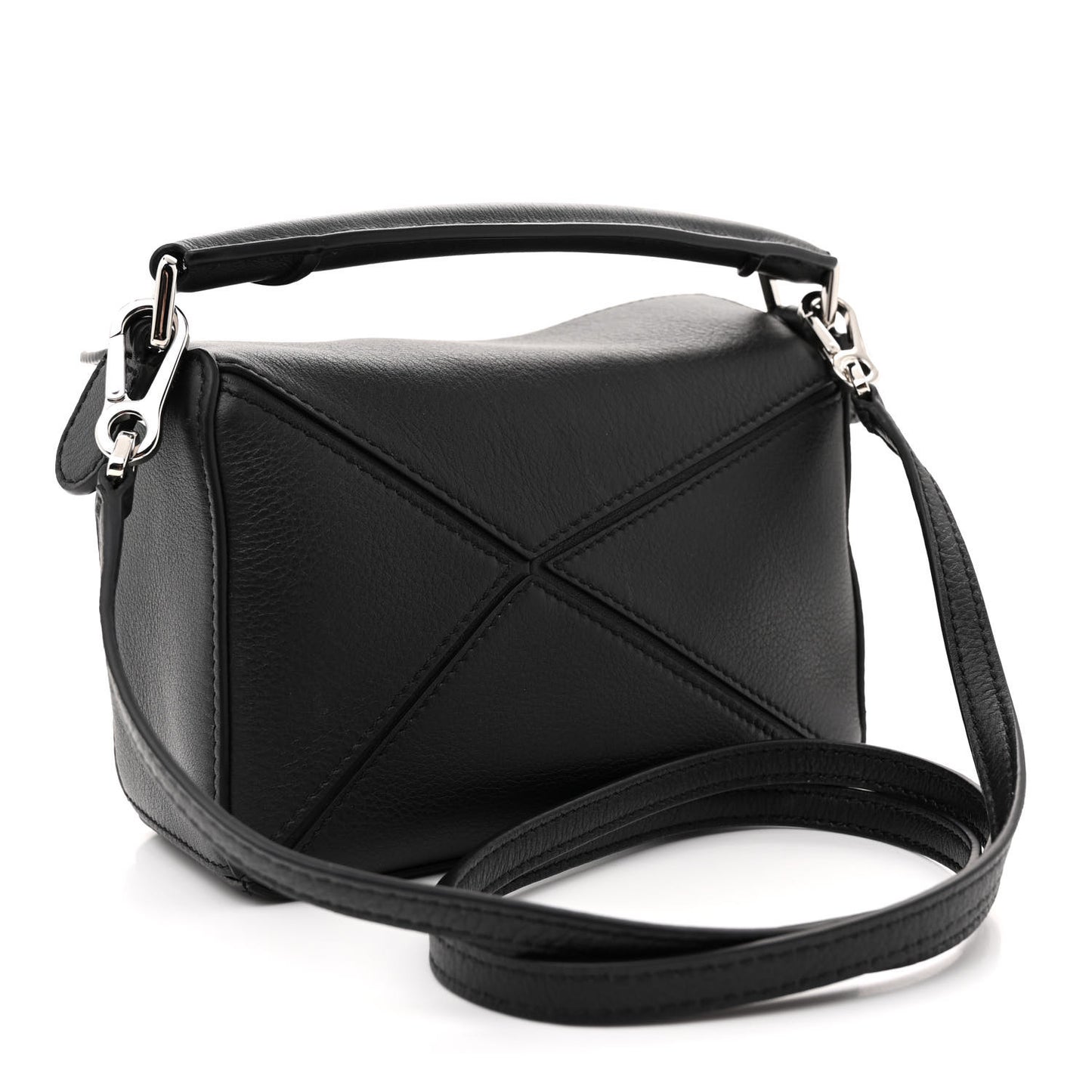 Calfskin Mini Puzzle Bag Black