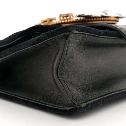 Miu Miu Velluto Crystal Embellished Shoulder Bag Black 8 of 12