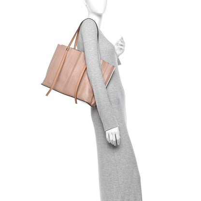 Valentino Garavani Calfskin Pleated Tote Dusty Rose 2 of 13