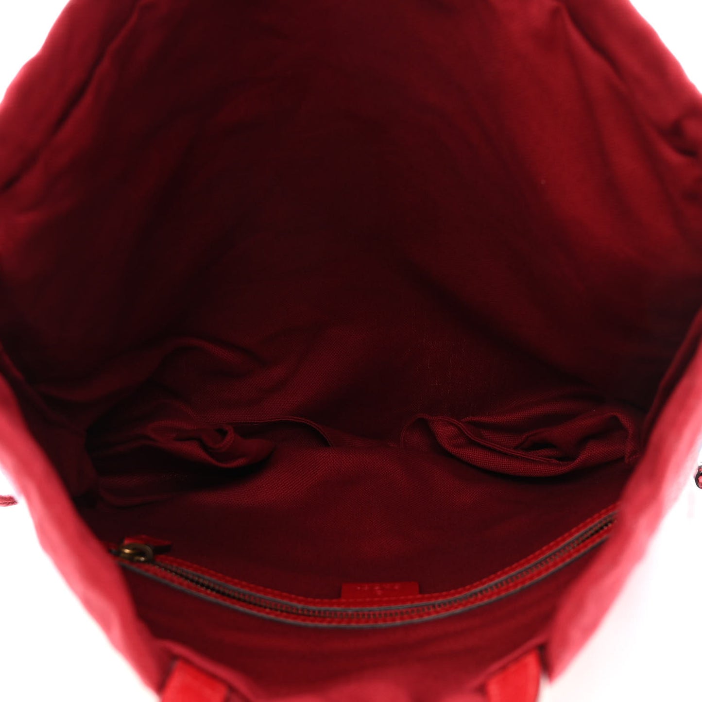 Canvas Logo Sylvie Stripe Drawstring Backpack Red