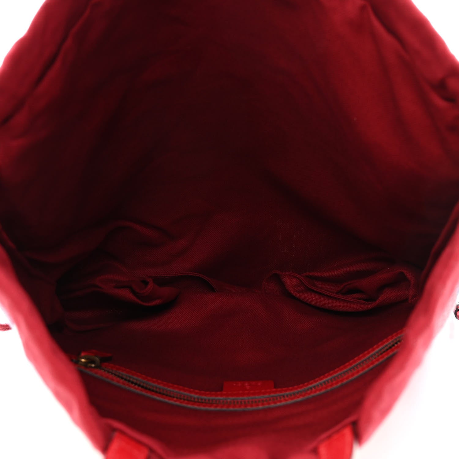 Gucci Canvas Logo Sylvie Stripe Drawstring Backpack Red 5 of 10