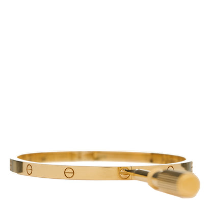 Cartier 18K Yellow Gold Small LOVE Bracelet 17 7 of 8