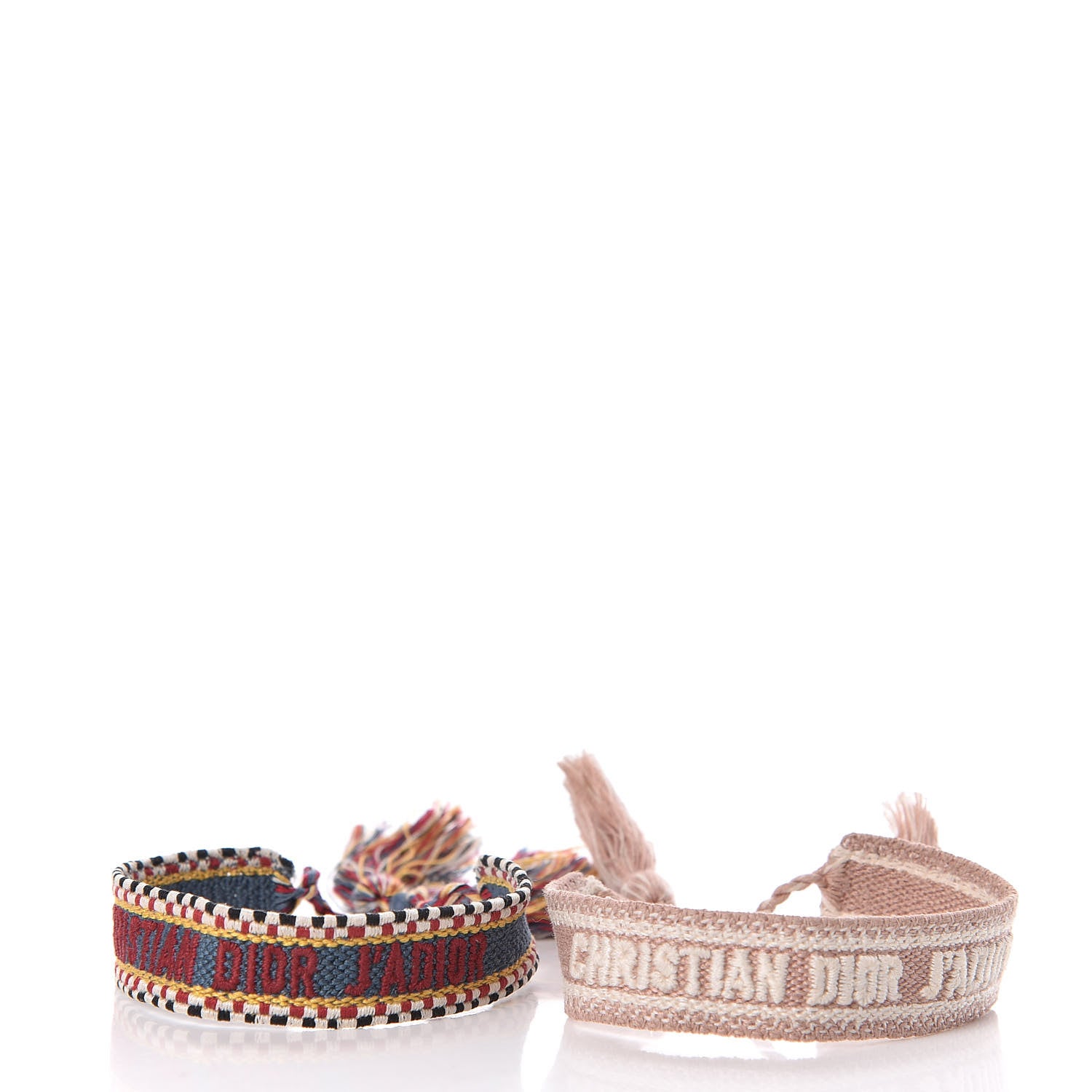 Christian Dior Woven Cotton J'Adior Friendship Bracelet Set Blue Nude 3 of 8