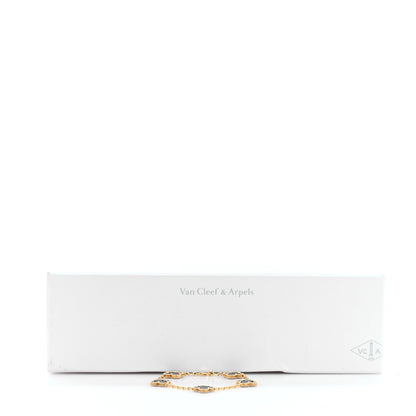 Van Cleef & Arpels 18K Yellow Gold Black Onyx 5 Motifs Vintage Alhambra Bracelet 4 of 4