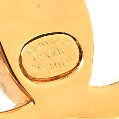 Chanel Metal Crystal CC Marquise Earrings Gold 3 of 4