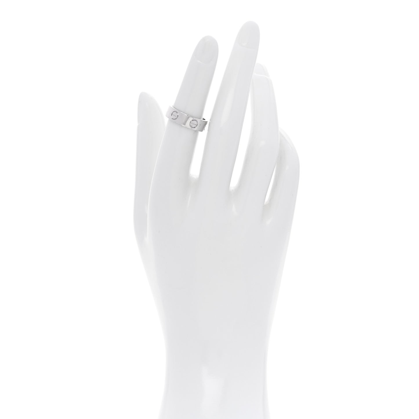 18K White Gold 5.5mm LOVE Ring 50 5.25