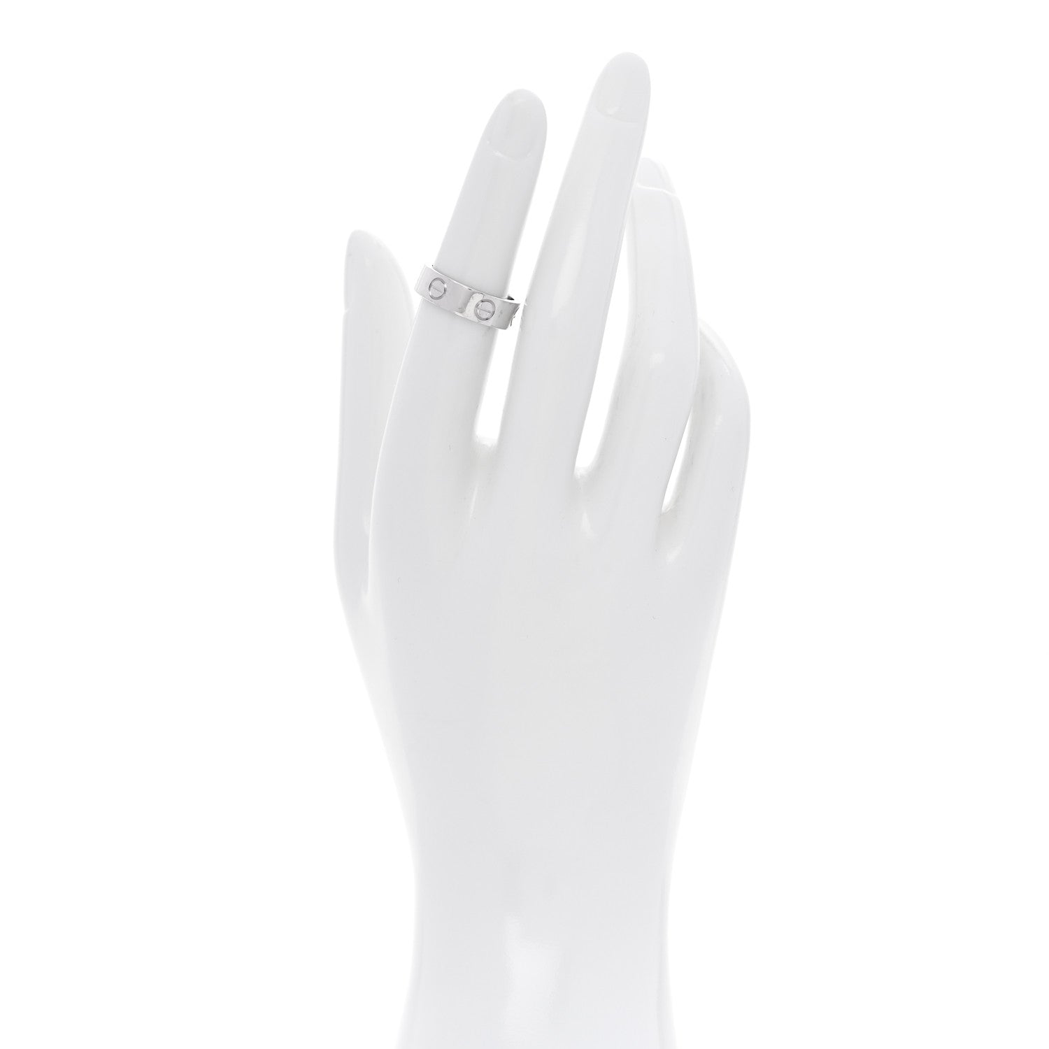 Cartier 18K White Gold 5.5mm LOVE Ring 50 5.25 2 of 5