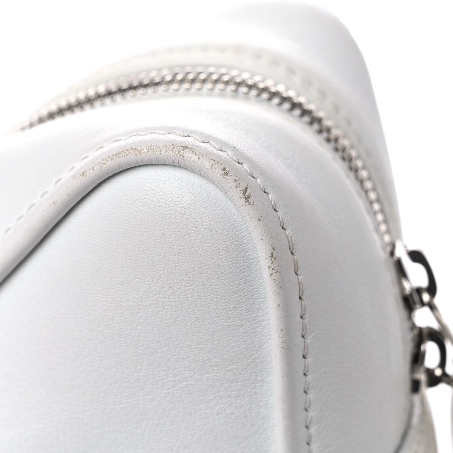 Calfskin S Triangle Duffle White