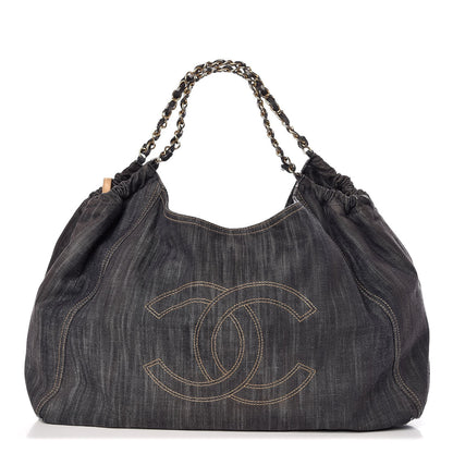 Chanel Denim XL Coco Cabas Tote Dark Blue 1 of 14