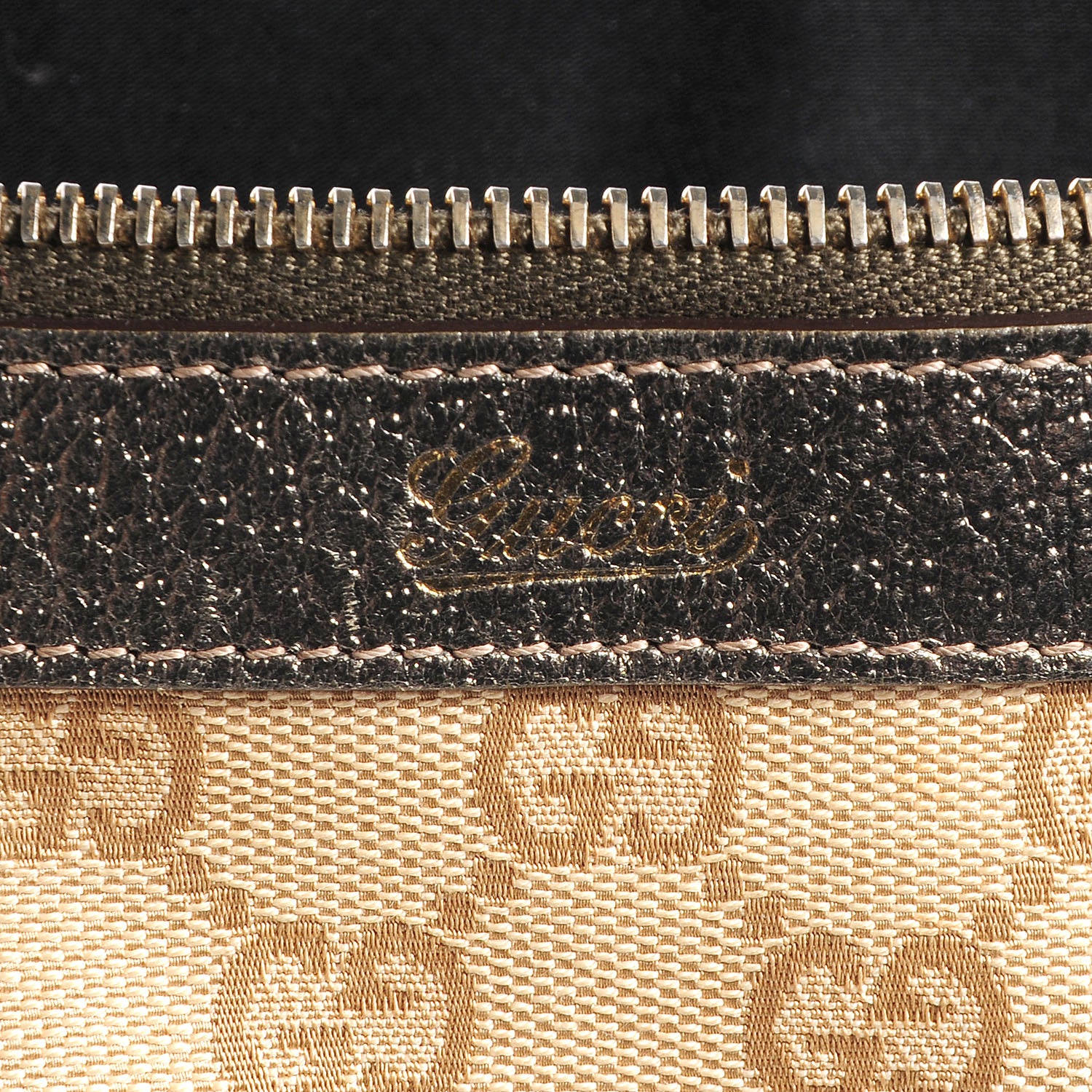 Gucci Monogram Medium Abbey Tote Metallic 6 of 8