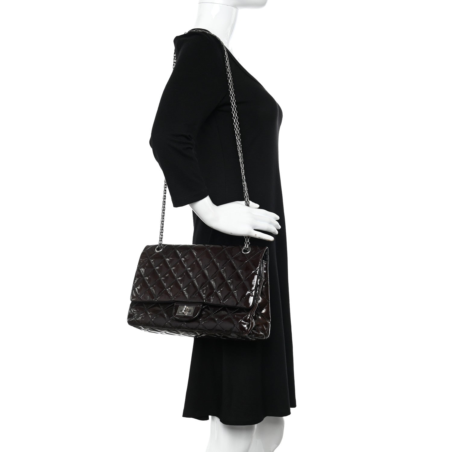 Chanel Patent Quilted 2.55 Reissue 227 Flap Brown 2 of 16