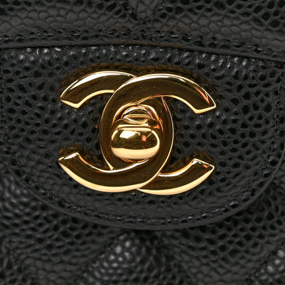Chanel Caviar Quilted Medium Double Flap Black 11 of 12