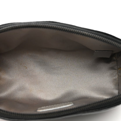 Chanel Lambskin Camellia Embossed Cosmetic Case Black 5 of 7