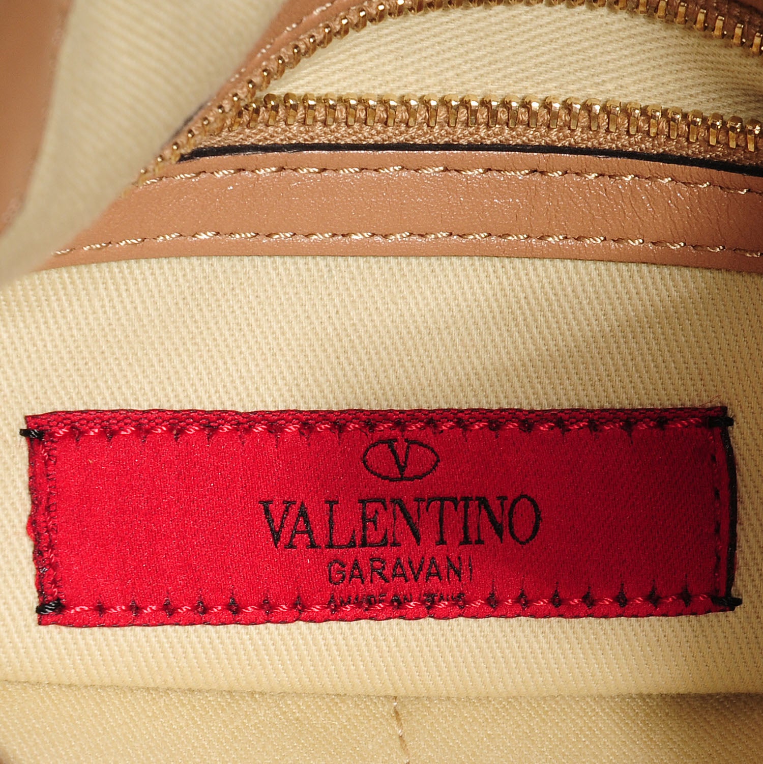 Valentino Garavani Calf Hair Leopard Print Rockstud Shopper Tote Tan 7 of 8