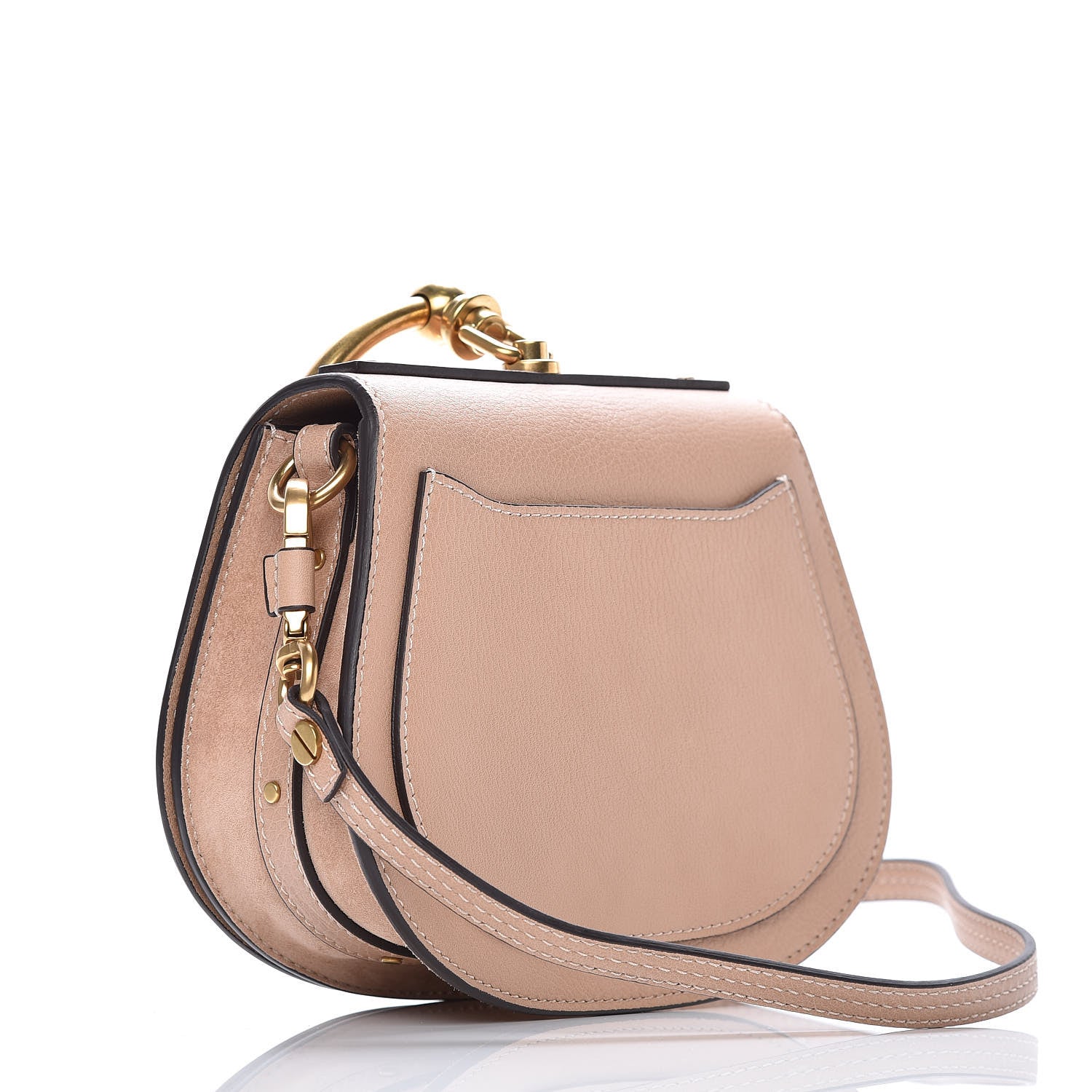 Chloe Calfskin Suede Small Nile Bracelet Bag Biscotti Beige 3 of 9