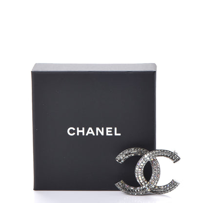 Chanel Ruthenium Crystal Baguette CC Brooch Multicolor 5 of 5