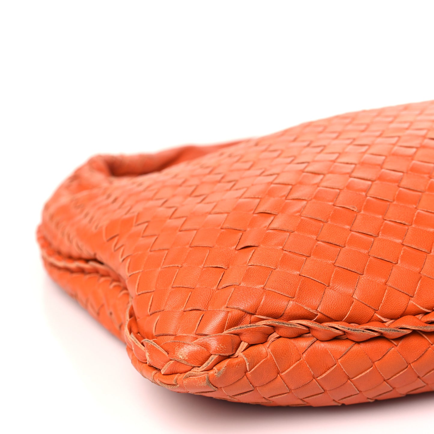 Nappa Intrecciato Medium Veneta Hobo Orange