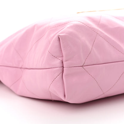 Chanel Shiny Calfskin Quilted Chanel 22 Dark Pink 10 of 11