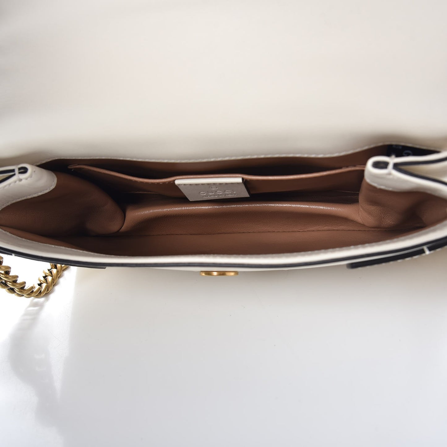 Nappa Pearl Studded Mini Queen Margaret Broadway Shoulder Bag Mystic White