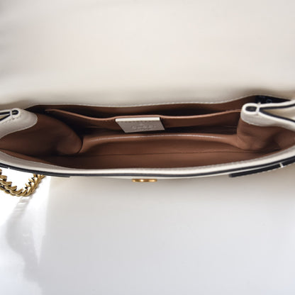 Gucci Nappa Pearl Studded Mini Queen Margaret Broadway Shoulder Bag Mystic White 5 of 7